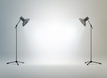 Photography studio with a light