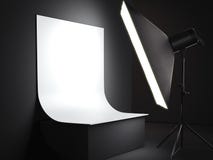 Photostudio avec un fond lumineux pour une enquête soumise rendu 3d Photographie stock libre de droits Photostudio avec un fond lumineux pour une enquête soumise rendu 3d Photographie stock libre de droits