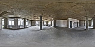 Pi?ce vide sans r?paration plein panorama sph?rique sans couture de hdri 360 degr?s dans l'int?rieur du bureau blanc de pi?ce de photographie stock Pi?ce vide sans r?paration plein panorama sph?rique sans couture de hdri 360 degr?s dans l'int?rieur du bureau blanc de pi?ce de photographie stock