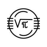 Pi icon vector isolated on white background, Pi sign , linear an royalty free illustration Pi icon vector isolated on white background, Pi sign , linear an royalty free illustration