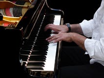 Pianist Plays Jazz Music royalty free stock images Pianist Plays Jazz Music royalty free stock images