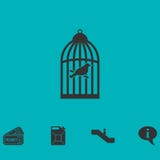 Piano dell'icona del Birdcage illustrazione vettoriale Piano dell'icona del Birdcage illustrazione vettoriale