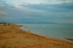 Piaskowata plaża w Anapa obraz stock Piaskowata plaża w Anapa obraz stock