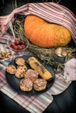 Piatto di Halloween su fondo nero fotografia stock libera da diritti Piatto di Halloween su fondo nero fotografia stock libera da diritti