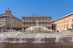 Piazza de Ferrari en Génova, Italia. Imágenes de archivo libres de regalías Piazza de Ferrari en Génova, Italia. Imágenes de archivo libres de regalías