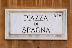 Piazza de straatteken van Di spagna Rome royalty-vrije stock foto's Piazza de straatteken van Di spagna Rome royalty-vrije stock foto's