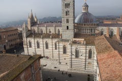 Piazza del Duomo Di Σιένα Άποψη από το facciatone Τοσκάνη Ιταλία στοκ εικόνες Piazza del Duomo Di Σιένα Άποψη από το facciatone Τοσκάνη Ιταλία στοκ εικόνες