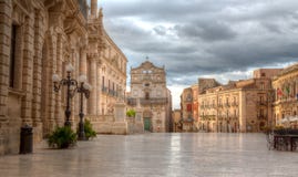 Piazza Duomo, Syracuse, Sicily, Italy Stock Photos Piazza Duomo, Syracuse, Sicily, Italy Stock Photos