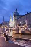 Piazza Navona at dusk, Rome Royalty Free Stock Photo Piazza Navona at dusk, Rome Royalty Free Stock Photo