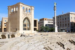 Piazza Sant Oronzo Downtown In Lecce, Italy Royalty Free Stock Image Piazza Sant Oronzo Downtown In Lecce, Italy Royalty Free Stock Image