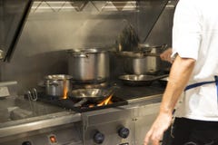 Pic piacevole di lavoro industriale degli elementi della cucina fotografia stock Pic piacevole di lavoro industriale degli elementi della cucina fotografia stock
