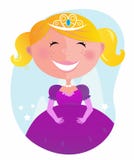 Piccola principessa sveglia in vestito dentellare con il diadema illustrazione vettoriale Piccola principessa sveglia in vestito dentellare con il diadema illustrazione vettoriale
