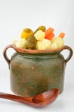 Pickled Vegetables In A Clay Pot Stock Images
