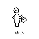 Picknickpictogram royalty-vrije illustratie Picknickpictogram royalty-vrije illustratie