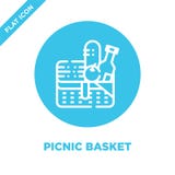 picnic basket icon vector from camping collection. Thin line picnic basket outline icon vector illustration. Linear symbol for stock illustration picnic basket icon vector from camping collection. Thin line picnic basket outline icon vector illustration. Linear symbol for stock illustration