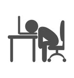 Pictogram för symbol för lägenhet för arbetare för affärskontor som tröttad isoleras på whi royaltyfri illustrationer Pictogram för symbol för lägenhet för arbetare för affärskontor som tröttad isoleras på whi royaltyfri illustrationer