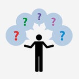 Pictogram man with many questions sign icon speech bubble symbol vector illustration Pictogram man with many questions sign icon speech bubble symbol vector illustration