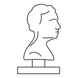 Pictogram van de mislukkings het oude schrijver, overzichtsstijl royalty-vrije illustratie Pictogram van de mislukkings het oude schrijver, overzichtsstijl royalty-vrije illustratie