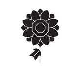 Pictogram van het Dhalia het zwarte vectorconcept Dhalia vlakke illustratie, teken stock illustratie Pictogram van het Dhalia het zwarte vectorconcept Dhalia vlakke illustratie, teken stock illustratie