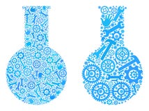 Pictogrammen van de collage de Chemische Fles van Reparatiehulpmiddelen royalty-vrije illustratie Pictogrammen van de collage de Chemische Fles van Reparatiehulpmiddelen royalty-vrije illustratie