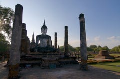 The white stone Buddha of Wat Maha That stock image The white stone Buddha of Wat Maha That stock image