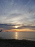 Malaga`s early sunrise, Spain royalty free stock photo Malaga`s early sunrise, Spain royalty free stock photo