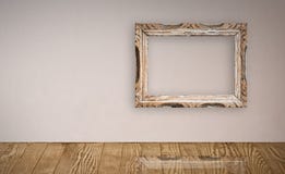 Picture Frame In Old Wall. Royalty Free Stock Images