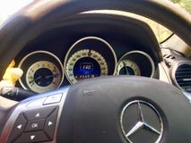 Mercedes benz c class fast driving. stock photos Mercedes benz c class fast driving. stock photos