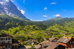 Picturesque landscape of Grindelwald valley royalty free stock image Picturesque landscape of Grindelwald valley royalty free stock image
