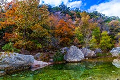 Picturesque Lost Maples Creek, TX. Royalty Free Stock Photos