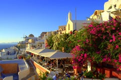 Picturesque Santorini Greece Stock Photography