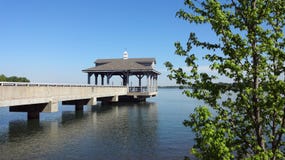 Pier at Blythe Landing at Lake Norman in Huntersville, North Carolina Stock Photography Pier at Blythe Landing at Lake Norman in Huntersville, North Carolina Stock Photography