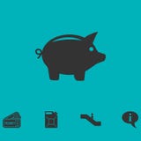 Pig icon flat royalty free illustration Pig icon flat royalty free illustration