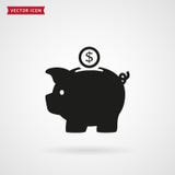 Piggy bank vector icon. royalty free illustration Piggy bank vector icon. royalty free illustration