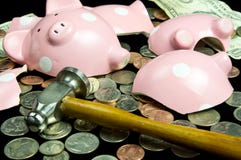 piggy сломанное банком стоковое изображение rf piggy сломанное банком стоковое изображение rf