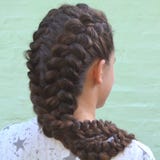 Pigtails French with long hair royalty free stock images Pigtails French with long hair royalty free stock images