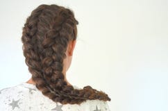 Pigtails French with long hair royalty free stock photography Pigtails French with long hair royalty free stock photography