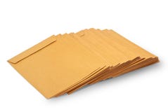 Pilas de documento del sobre imagen de archivo libre de regalías Pilas de documento del sobre imagen de archivo libre de regalías