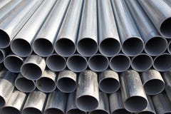 Pile de pipes en acier photo libre de droits Pile de pipes en acier photo libre de droits
