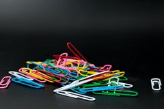 Pile of different color paper clip Stock Photo Pile of different color paper clip Stock Photo