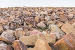 Pile Of Rocks For Breakwater Stock Photos Pile Of Rocks For Breakwater Stock Photos