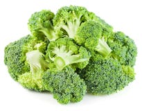Pile of raw broccoli vegetable isolated Stock Photo Pile of raw broccoli vegetable isolated Stock Photo
