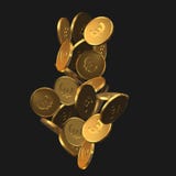 Pilen formade guld- euromynt Realistisk vektorillustration vektor illustrationer Pilen formade guld- euromynt Realistisk vektorillustration vektor illustrationer