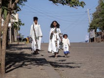 Pilgrims at St. George`s Church, May 1th. 2019, Lalibela, Ethiopia royalty free stock photo Pilgrims at St. George`s Church, May 1th. 2019, Lalibela, Ethiopia royalty free stock photo
