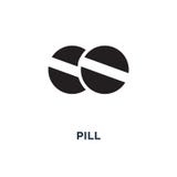 Pill icon. Simple element illustration. Pill concept symbol desi stock illustration Pill icon. Simple element illustration. Pill concept symbol desi stock illustration