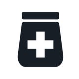 Pills jar icon vector sign and symbol isolated on white background, Pills jar logo concept vector illustration Pills jar icon vector sign and symbol isolated on white background, Pills jar logo concept vector illustration