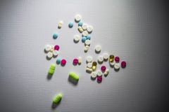 Assorted pharmaceutical medicine pills, tablets and capsules.Pills background. Heap of assorted various medicine tablets royalty free stock photos Assorted pharmaceutical medicine pills, tablets and capsules.Pills background. Heap of assorted various medicine tablets royalty free stock photos