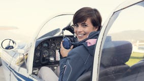Pilot in the aircraft cockpit royalty free stock photography Pilot in the aircraft cockpit royalty free stock photography