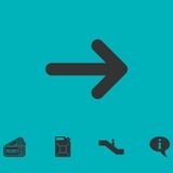 Pilsymbolslägenhet vektor illustrationer Pilsymbolslägenhet vektor illustrationer
