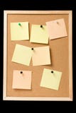 Pinboard With Pinned Notes Stock Photo